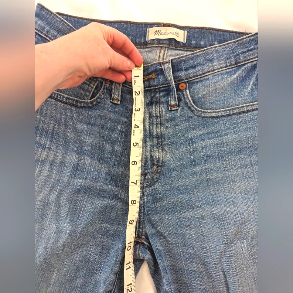 Madewell 9" high rise skinny distressed denim - Picture 7 of 9